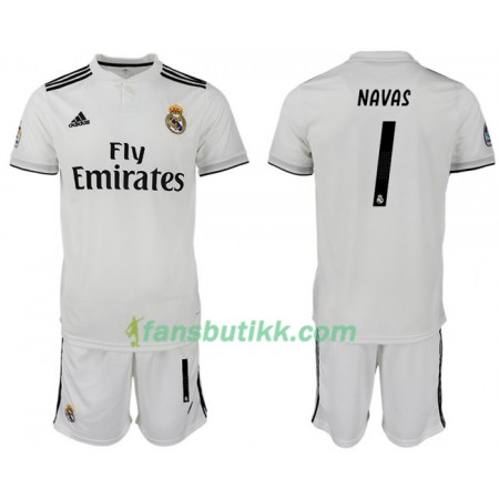 Fotballdrakt Real Madrid NAVAS 1 Barn Hjemmetrøye 2018-2019 Kortermet